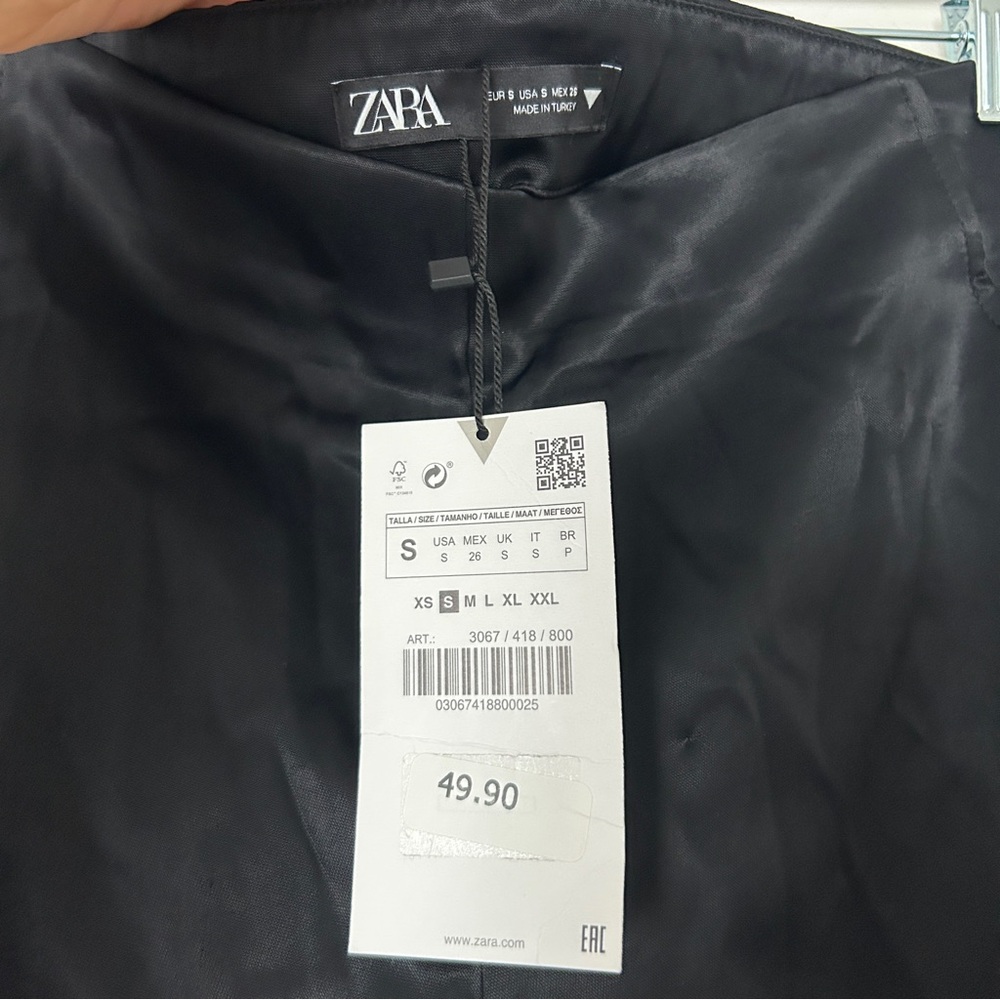 Zara satin effect high waisted pants with waist ties - Picture 4 of 5